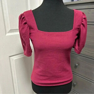 Club  Monaco Puff Sleeve Top